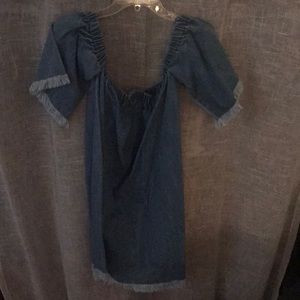 Denim Off the Shoulder Dress